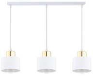 Stropná lampa, závesná stropná lampa, Edison Led luster, biela a zlatá