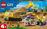 LEGO CITY NÁKLADNÉ VOZIDLÁ A ŽERIAV S búracou loptou (