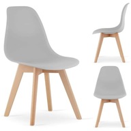 Súprava 4x drevená plastová stolička KITO šedá