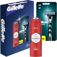 GILLETTE DARČEKOVÁ SADA MACH 3 MACHINE 2 nože + OLD SPICE GEL 250 ml