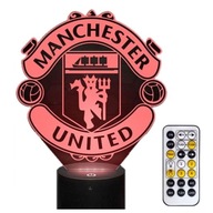 MANCHESTER UNITED 3D LED NOČNÁ LAMPA S DIAĽKOVÝM OVLÁDANÍM