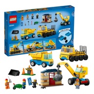 LEGO City 60391 Nákladné autá a žeriav s demolačnou guľou.