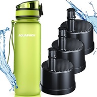 AQUAPHOR SET VODNÝ FILTER FĽAŠA ZELENÁ 0,5L + 3x CITY FILTER