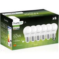 6x E27 P40 LED žiarovka MALÁ GUĽA 8W = 60W 4000K Neutrálna farba LUMILED