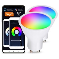 2x Gu10 5W RGB Smart WiFi TUYA LED žiarovka Set