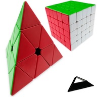 SET KOCIEK 5x5 + pyramída UPRAVENÁ ORIGINÁLNA KOCKA + STOJAN