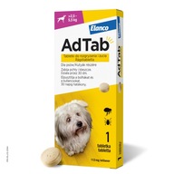 AdTab Tablet kliešte proti blchám pre psov 2,5-5,5 kg