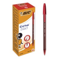 BIC CRISTAL EXACT GUĽOVODOVÉ PERO S ČIAPKOM OFFICE SCHOOL ČERVENÁ SADA x20