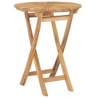 SKLADACÍ ZÁHRADNÝ STÔL Ø 60CM MASÍV TEAK