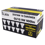 10x GU10 LED ŽIAROVKA 10W Neutral White - 4500K