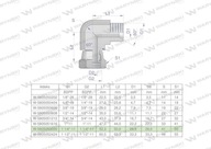 AB 1 1/4" palcové hydraulické koleno BSP Waryński