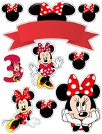 SUGAR PRINT Minnie Mouse na tortu