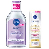 NIVEA CELLULAR LUMINOUS 630 krém na odfarbenie + micelárny fluid 400 ml