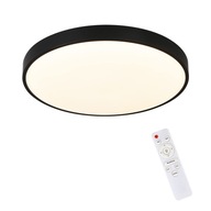 ZMH Stropné svietidlo Plafon LED STÍMENÉ 28cm okrúhle Čierny panel REMOTE