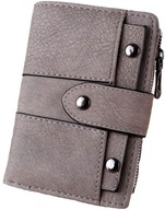 Priestranná dámska kožená peňaženka s jemným patentným uzáverom