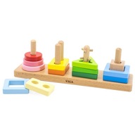 MONTESSORI DREVENÉ PUZZLE TRIEDIČ TVARY LOGICKÁ ZRUČNOSŤ VIGA