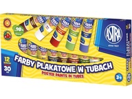 ASTRA Posterové farby v tubách 12 farieb x 30 ml