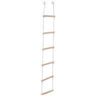 Drevený pletený lanový rebrík
