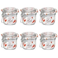 6x JAR BORMIOLI JARS FIDO S Klipmi 200 ML