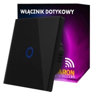 Jediný čierny sklenený SMART dotykový spínač WIFI + RF Ewelink BarON