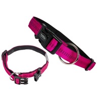 Pohodlný Soft Grip obojok pre psa Fuchsia L-XL