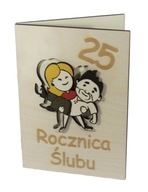 karta 25. výročie svadby SOUVENÍR 3D darček