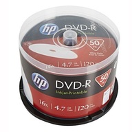 HP DVD-R, tlačiteľné, DME00025WIP-3, 4,7 GB, 16x, sp