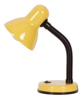 Žltá stolová lampa s nastaviteľným ramenom, jednoduchá, univerzálna retro PRL