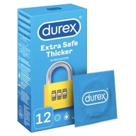 Durex EXTRA SAFE zahustené, bezpečné a zvlhčené kondómy, 12 ks.
