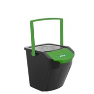 Triediaci kôš EcoBox, 25 litrov, zelený kôš s rukoväťou