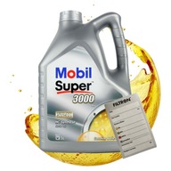 MOBIL 5W40 OLEJ 5L SUPER 3000 X1 ORIGINÁL + SERVISNÁ NÁLEPKA