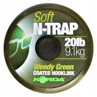 Korda Soft N-Trap Weedy Green Braided Leader 20 lb 20 m