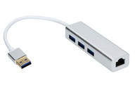 ADAPTÉR USB 3.0 LAN RJ45 + HUB 3xUSB GIGABIT Mac