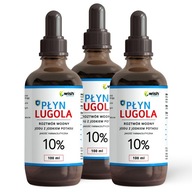 Lugolov jód 10% ČISTÝ JÓD jodid draselný 3x100ml