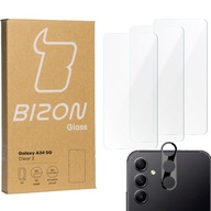 3x Glass + BIZON sklo fotoaparátu pre Galaxy A34 5G