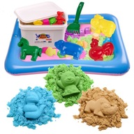 BibiMoon Kinetic Sand 3kg SADA KRABIČKY NA PIESOK FORMY