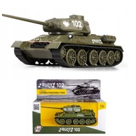 181021 VOJENSKÝ TANK KOVOVÝ ČERVENÝ 102 T-34-85 MODEL 1:43