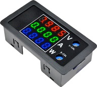 Voltmeter 0-100V Ampérmeter 0-10A Wattmeter RGB