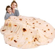 Okrúhla tortilla deka Gadget Prehoz na posteľ 180 cm Vianočná deka Teplá mäkká