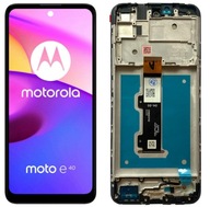 LCD displej pre Motorola E40 (čierny) s rámom