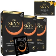 SKYN LARGE kondómy Väčšia Veľkosť L 30 kusov Komfort Bez latexu