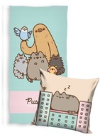 PUSHEEN osuška 140x70 BAVLNA + OBLIECKA NA VANKÚŠ 40x40 PUSHEN THE CAT