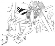 KAPPA KRYTY MOTORA HONDA XL 600V TRANSALP (97-99) (TN363) ČIERNA