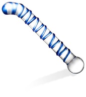 SKLENENÝ DILDO GLAS MR SWIRLY G-SPOT - SKLENENÝ DILDO