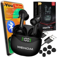 Bluetooth slúchadlá Bezdrôtové Bluetooth In-Ear Black Wenom WGM 15 pro