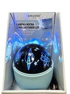 Nočná lampa Smukee blue planet s LED projektorom