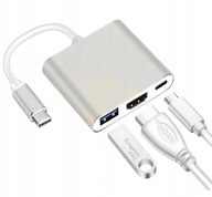 Adaptér 3v1 HUB USB-C HDMI 4K MacBook