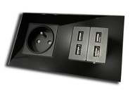 DVOJSKLO ELEKTRICKÁ ZÁSUVKA 4x USB 2.4A