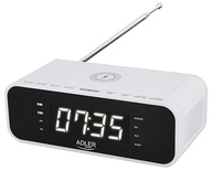 Budík s nabíjačkou a FM rádiom Adler AD 1192W, Bluetooth 5.0