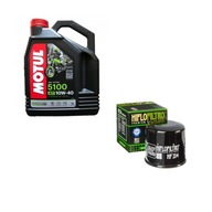 Motul 5100 4T 10W40 olej 4l + HF204 olejový filter